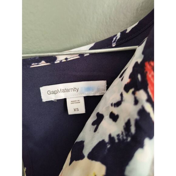 Gap Maternity Women's Size XS Black Floral Sleeveless Mini Dress - Picture 5 of 6